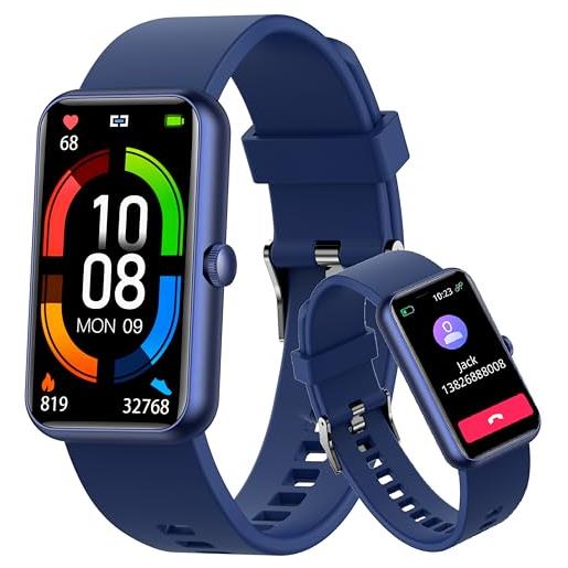 Shepatio smartwatch, orologio fitness da uomo e donna fai da te da touch screen per ios, android con monitor del sonno, spo2, ip68 impermeabile, fitness tracker informazioni, orologio sportivo