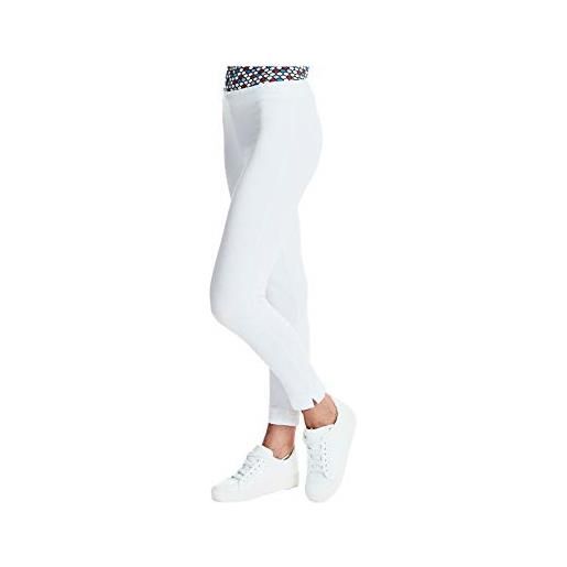 RAGNO pantalone capri denim p-e con elastico art. 70714y (010 bianco, 1)