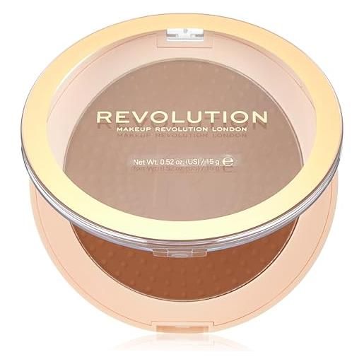 Revolution beauty, mega bronzer in polvere, opaco 0 - cool, brown