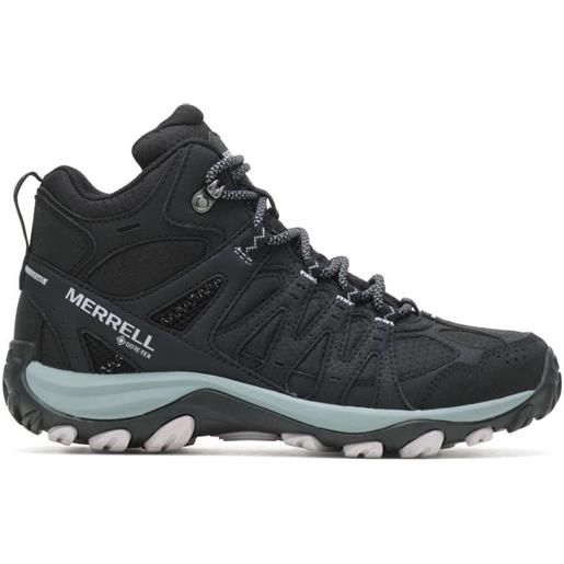 Merrell - scarpe per trekking di un giorno - accentor 3 sport mid gtx/black w per donne in pelle - taglia 37,37.5,38,38.5,39,40,40.5,41 - nero