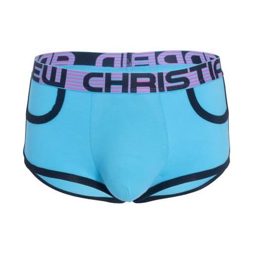 Andrew Christian - intimo da uomo - boxer da uomo - almost naked® retro pocket boxer aqua - blu - 1 x taglia m