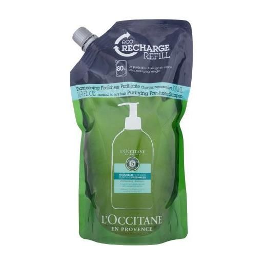 L'Occitane aromachology purifying freshness 500 ml shampoo rinfrescante per capelli da normali a grassi per donna