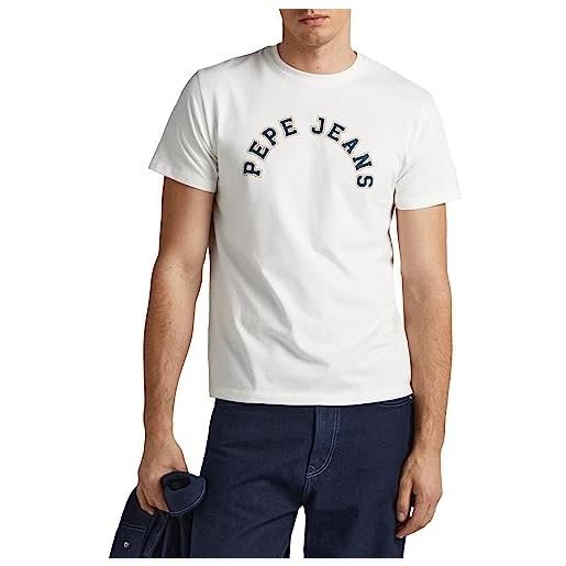 Pepe Jeans westend tee, t-shirt uomo, bianco (off white), m