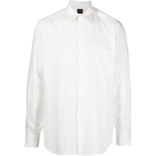 Yohji Yamamoto camicia semi trasparente - bianco