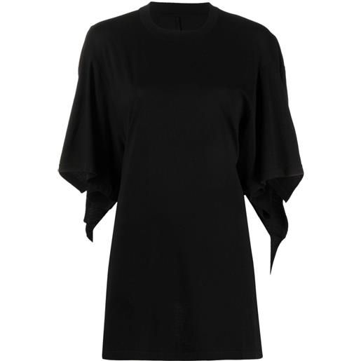 MM6 Maison Margiela blusa con maniche drappeggiate - nero