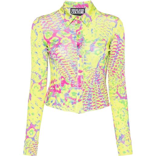 Versace Jeans Couture animalier-print jersey shirt - verde