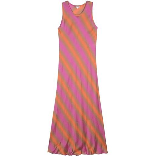 ASPESI striped slip maxi dress - rosa