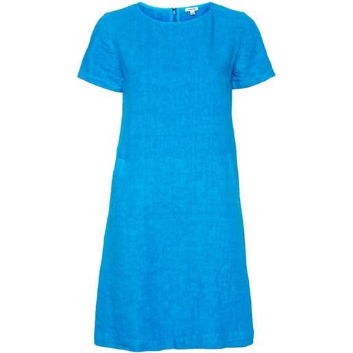 ASPESI linen mini tshirt dress - blu