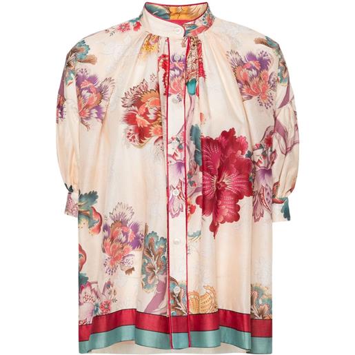 F.R.S For Restless Sleepers floral-print cotton shirt - rosa