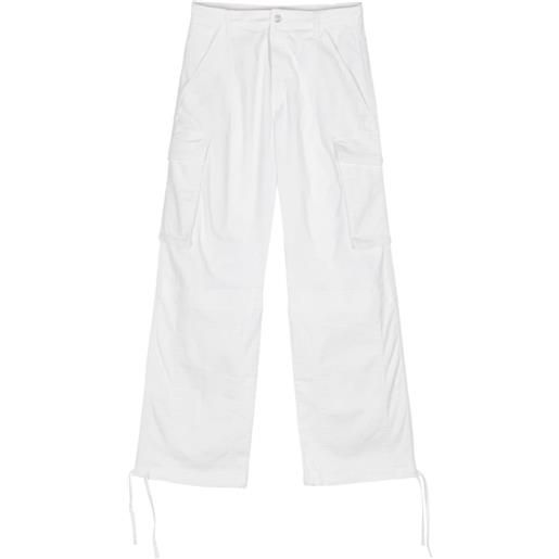 MOSCHINO JEANS twill-weave cargo pants - bianco
