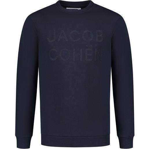Jacob Cohën logo-embroidered cotton sweatshirt - blu