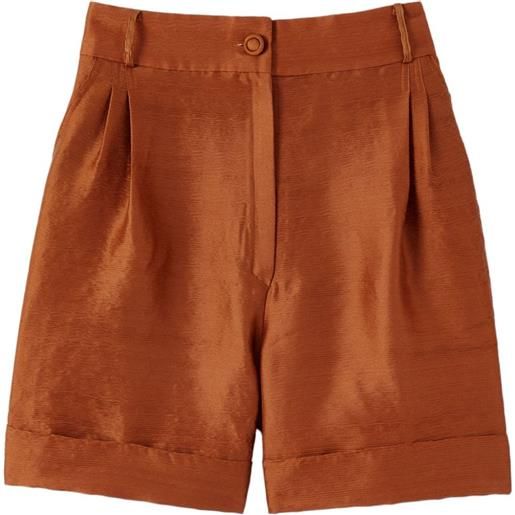 DESTREE shorts daniel con pieghe - marrone