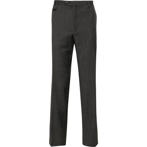 Corneliani mini-check tailored trousers - grigio