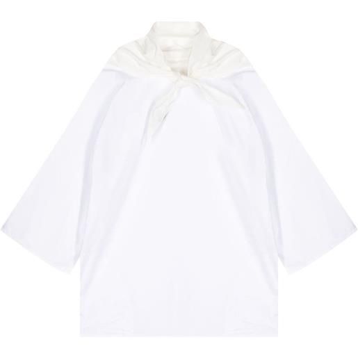 Sofie D'hoore scarf-detail short-sleeve blouse - bianco