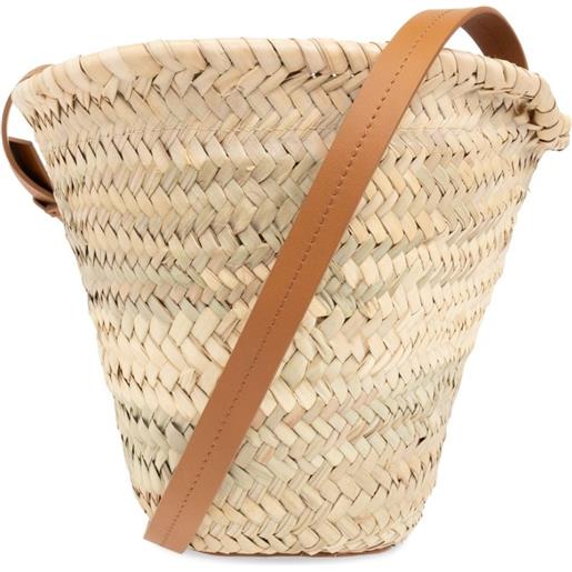 Missoni woven-raffia bucket bag - toni neutri