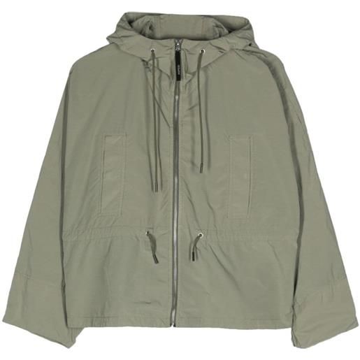 ASPESI taffeta hooded jacket - verde