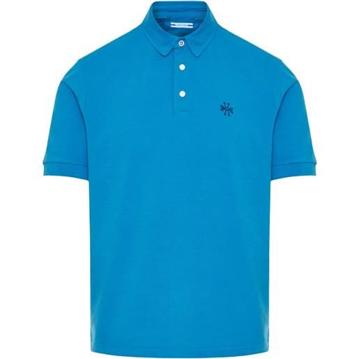 Jacob Cohën logo-embroidered piqué polo shirt - blu