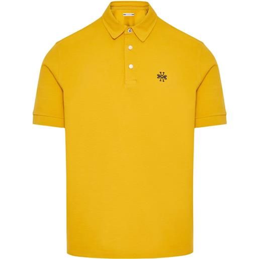 Jacob Cohën logo-embroidered piqué polo shirt - giallo