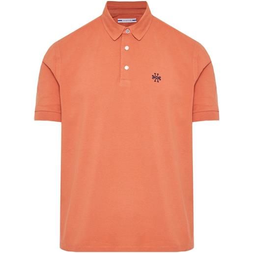 Jacob Cohën logo-embroidered piqué polo shirt - arancione
