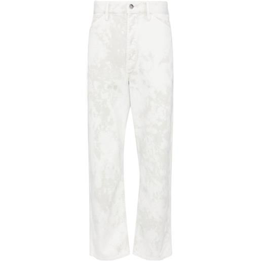 LEMAIRE jeans crop con effetto candeggiato - bianco