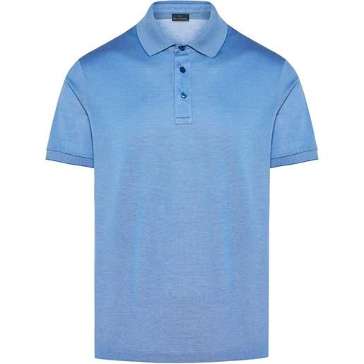 Paul & Shark short-sleeves cotton polo shirt - blu