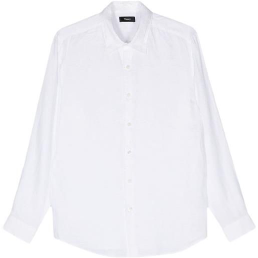 Theory irving linen shirt - bianco