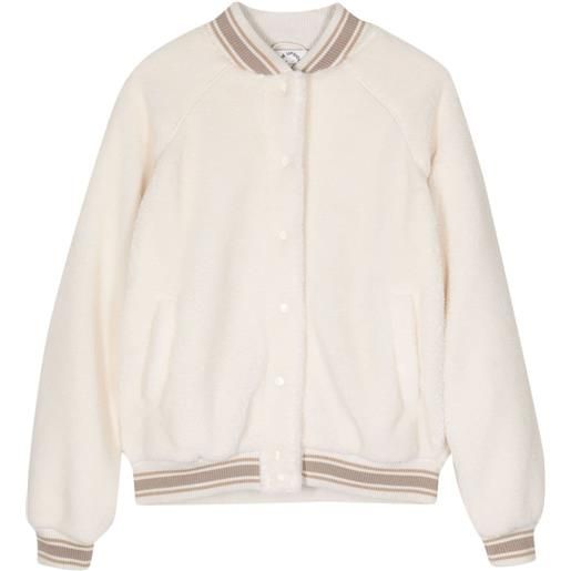 The Upside bomber banks in cotone - bianco