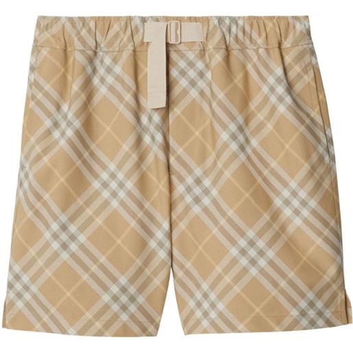 Burberry shorts a quadri - toni neutri