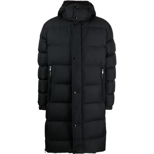 BOSS long-length hooded padded coat - nero