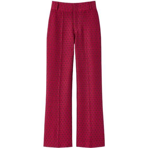 DESTREE pantaloni yoshismart crop con effetto jacquard - rosa