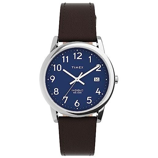 Timex orologio analogico al quarzo uomo con cinturino in pelle tw2v752009j
