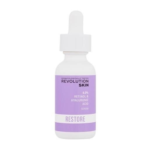 Revolution Skincare restore 0.3% retinol & hyaluronic acid serum siero antirughe per la pelle 30 ml per donna