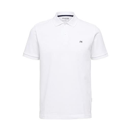 SELECTED FEMME seleted homme slhdante ss polo w noos t-shirt, bianco, xxl uomo