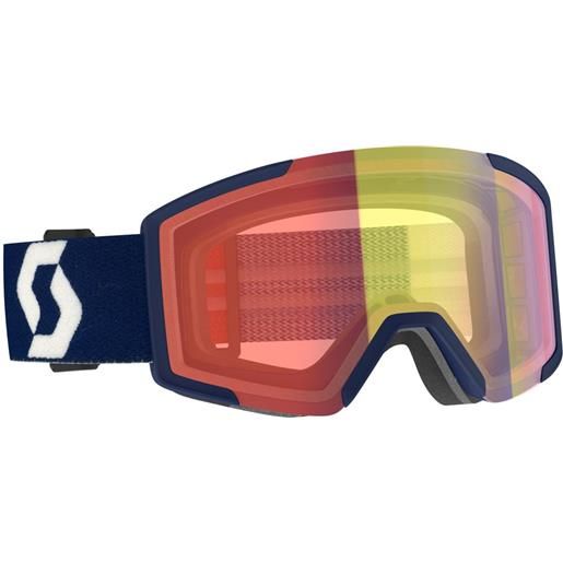 Scott shield ski goggles trasparente enhancer red chrome/cat 2