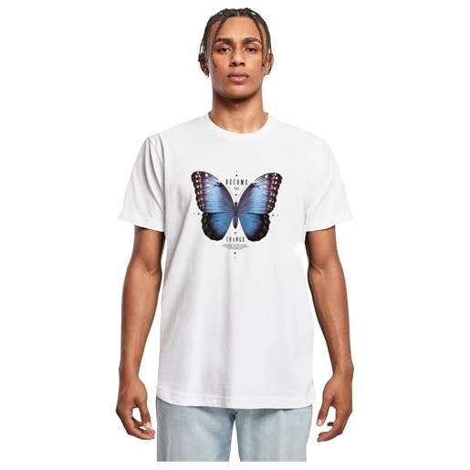Mister Tee mt3028-become the change butterfly tee maglietta, bianco, xxl uomo