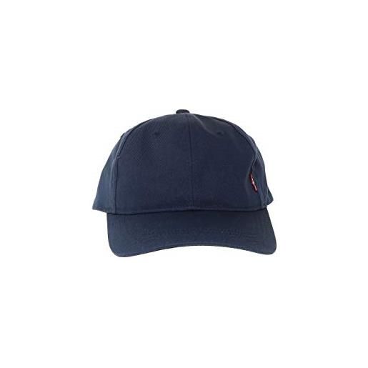 Levi's berretto da baseball classico da uomo in twill rosso con linguetta, blu (blu navy 17), taglia unica, 58 cm/23 pollici