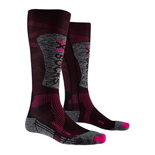 X-Bionic ski energizer lt 4.0 calze b094 black/fluo pink/stone grey melange 39-40