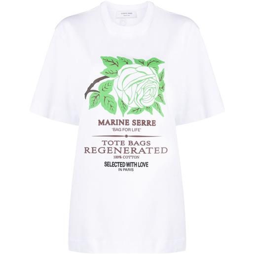 Marine Serre t-shirt con stampa - bianco