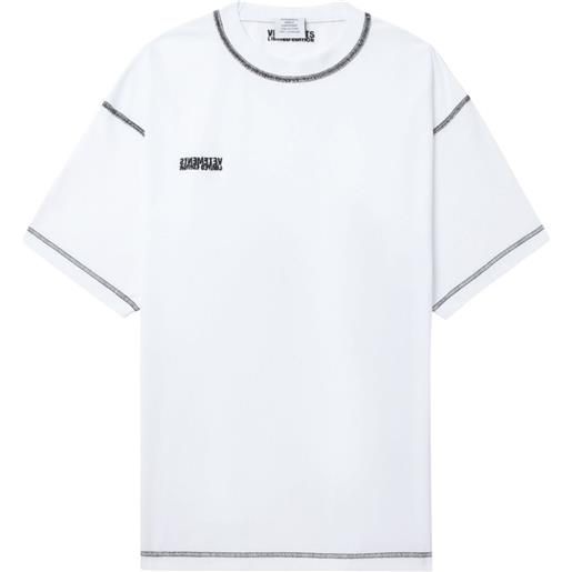VETEMENTS t-shirt con cuciture a contrasto - bianco