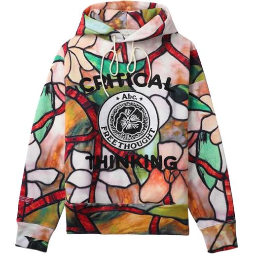 Advisory Board Crystals stained glass-print hoodie - marrone