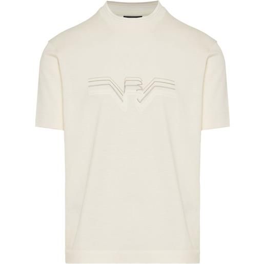 Emporio Armani logo-print cotton t-shirt - bianco