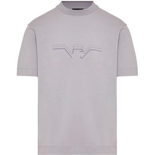 Emporio Armani logo-print cotton t-shirt - viola