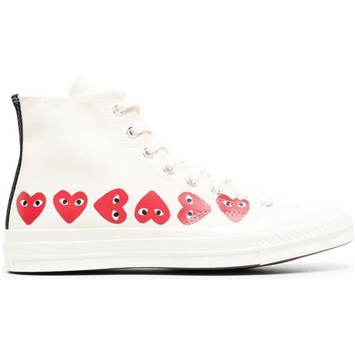 Comme Des Garçons Play x Converse sneakers alte multi hearts - toni neutri