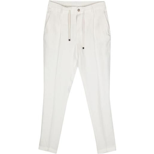 Peserico tapered linen trousers - bianco