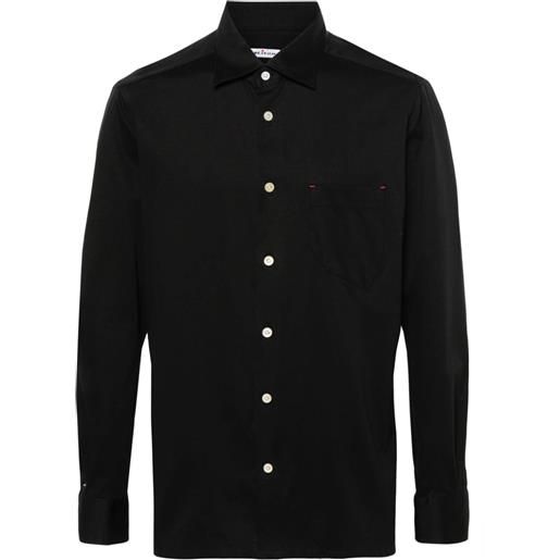 Kiton classic-collar cotton shirt - nero