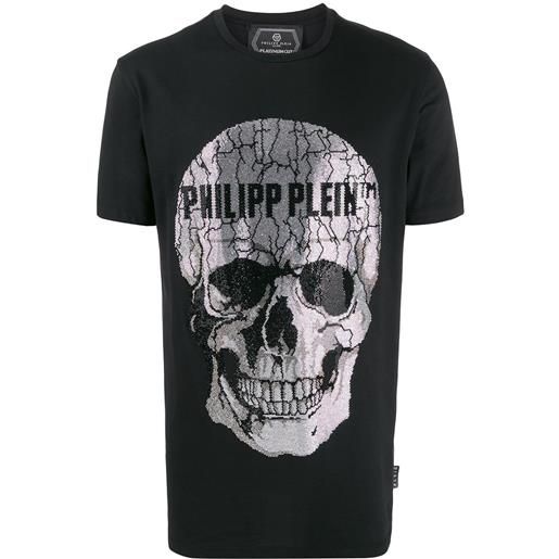 Philipp Plein t-shirt con teschio decorato - nero