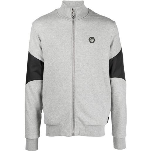 Philipp Plein giacca sportiva con stampa - grigio