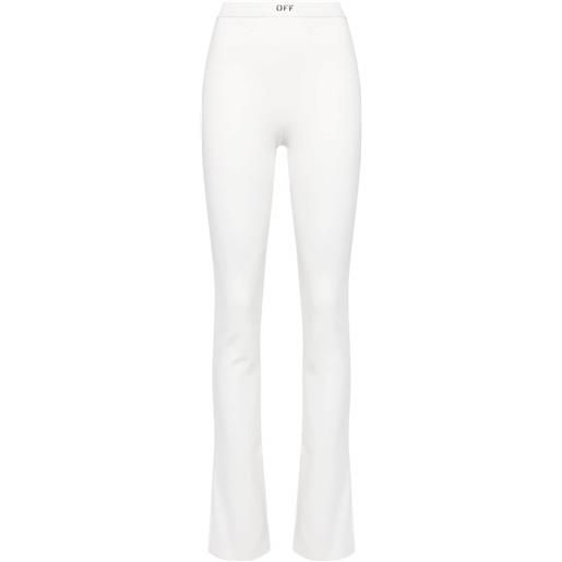 Off-White leggings svasati - bianco