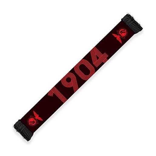 Benfica 1904 scarf, unisex adulto, black/red, one size