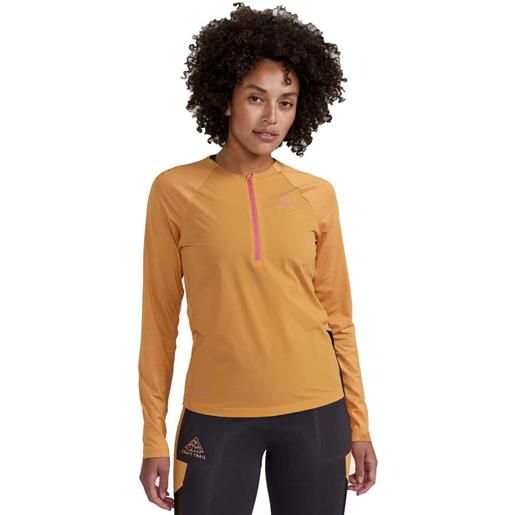 Craft pro trail wind long sleeve t-shirt arancione xl donna
